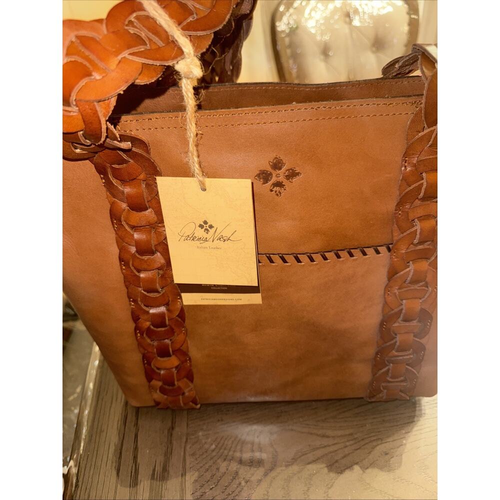 PATRICIA NASH Brown Leather Tote Handbag - Picture 2 of 6